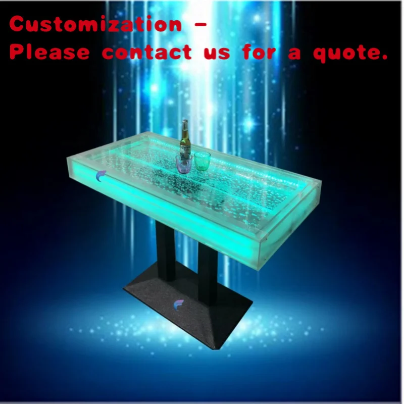 

custom.Luxury Contemporary Bubble Wall Panel LED Light Acrylic Fountain Table Bar Decor Living Room Furnitur