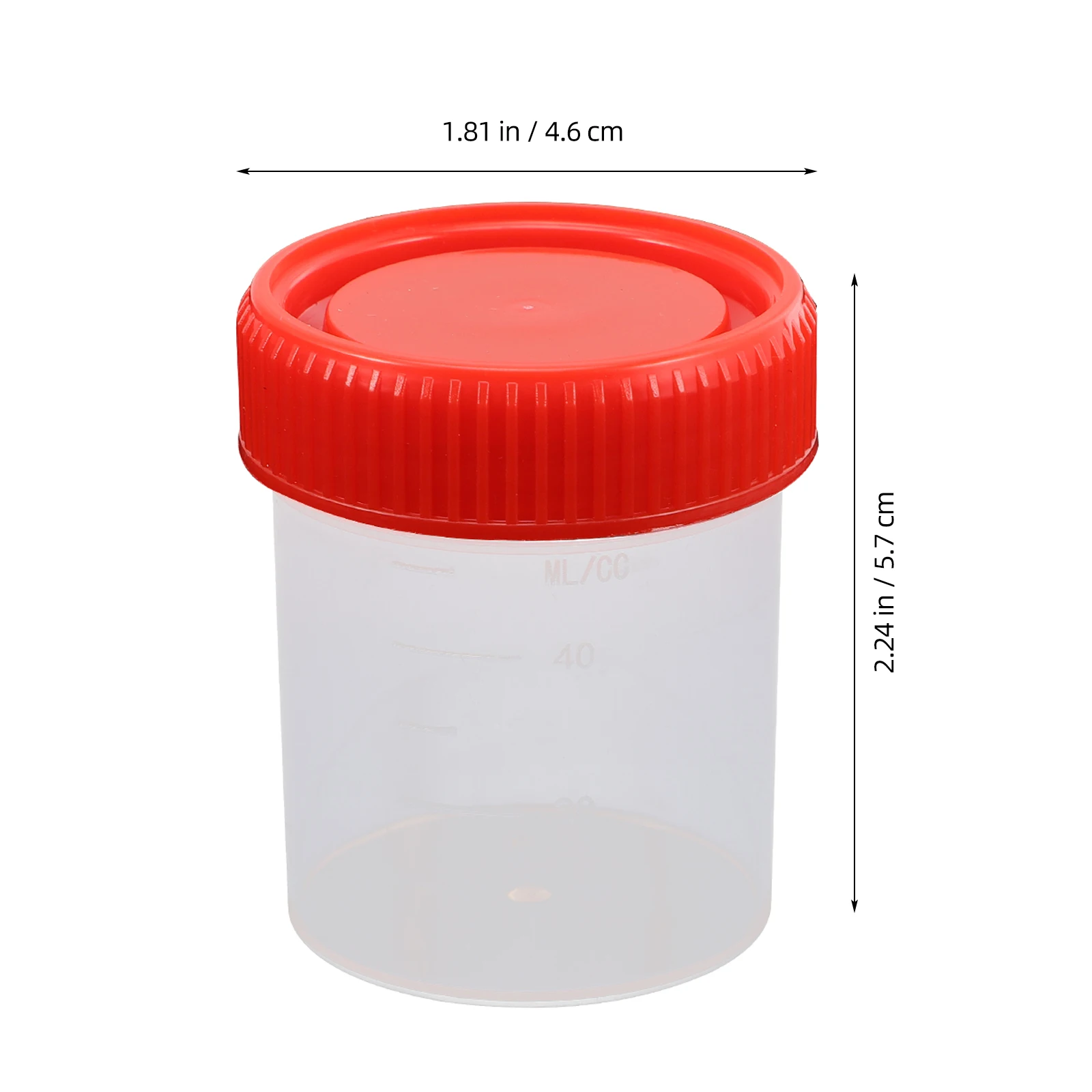 10pcs Plastic Urine Cups Specimen Containers Screw Caps Leak Proof Medical Testing Sample Collection Cup for Liquid Analysis