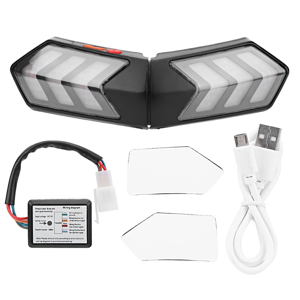 

Беспроводной светодиодный фонарь безопасности для шлема Беспроводной мотоциклетный беспроводной светодиодный фонарь безопасности для мотоцикла Указатель поворота Предупреждающий тормоз