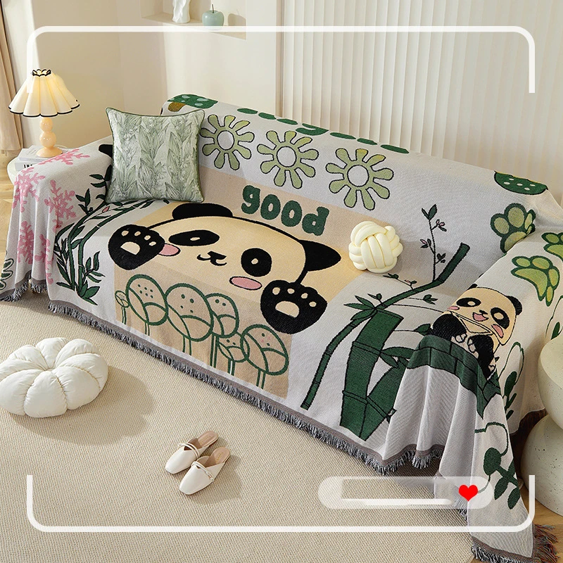 

Chinese Cute Panda Blankets and Throws Couch Cover Blanket for Bed Sofa Living Room Beach Travel Outdoor Camping Picnic180X130CM