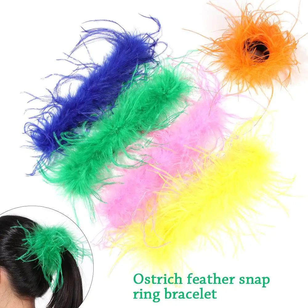 

Children Gift Watch Cuff Sleeves Slap Ring Slap Bangle Wristband Hair Accessories Patting Circle Feather Slap Bracelets