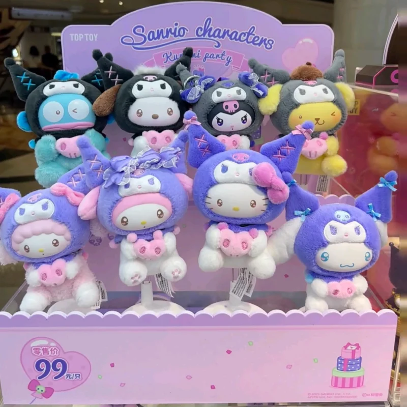 

Новая оригинальная Toptoy Sanrio Kuromi Party Series слепая коробка плюшевые виниловые брелки фигурки куклы игрушки подарки декоративные украшения