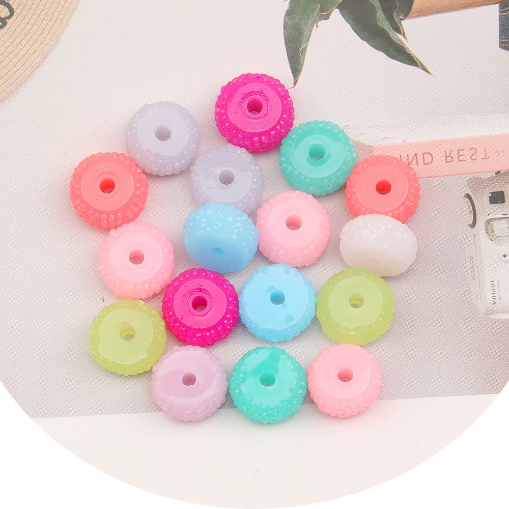 Cordial Design-DIY Beads Making, Forma Roda, Efeito Strass, Resina Bead, Descobertas Jóias e Componentes, 12x12mm, 300Pcs