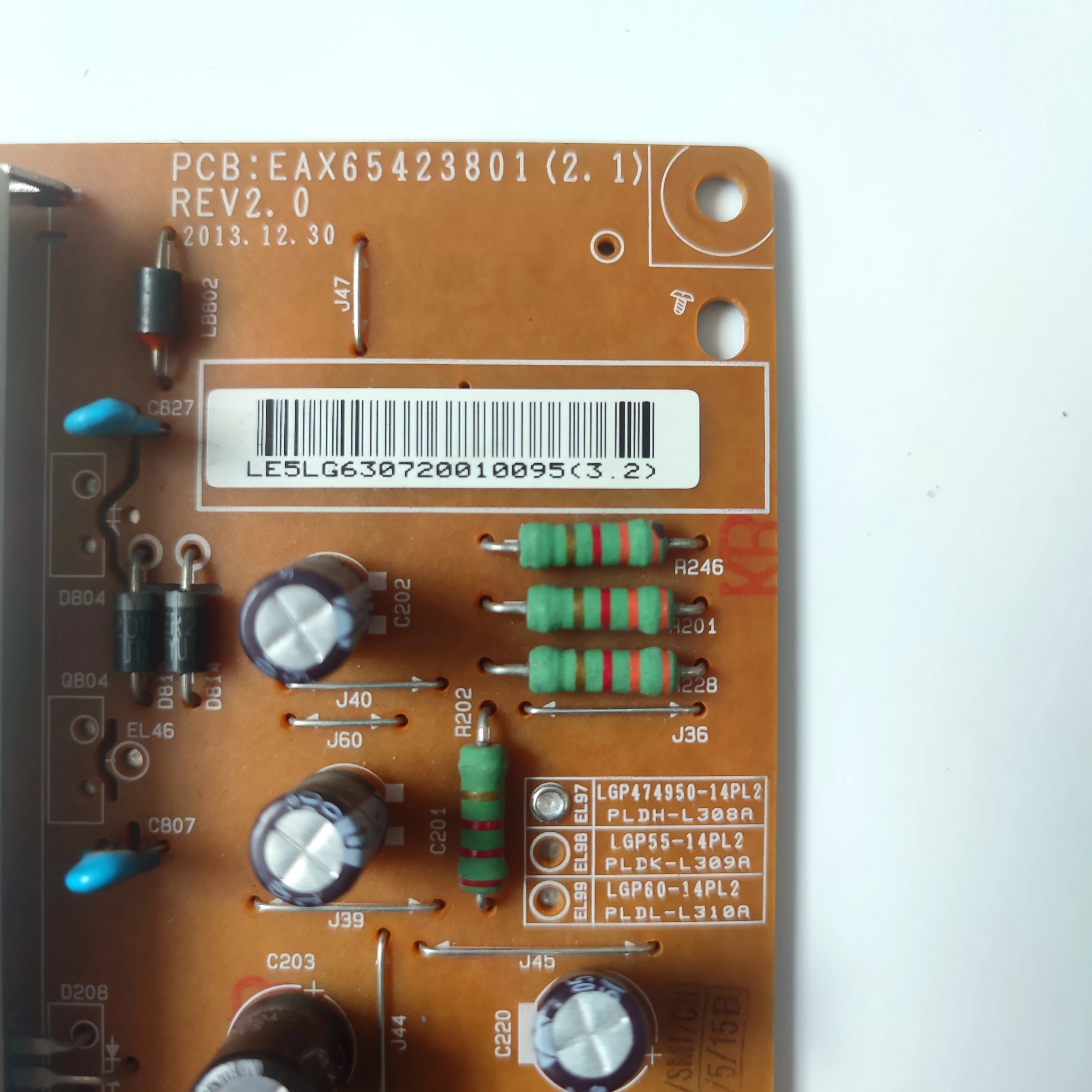 LCD TV Power Board EAX65423801 (2.1) LGP474950-14PL2 is for 47LB6300LG 49LB5550LG 50LB5900LG 55LB6500LG 60LB5900LG 65LB5900LG