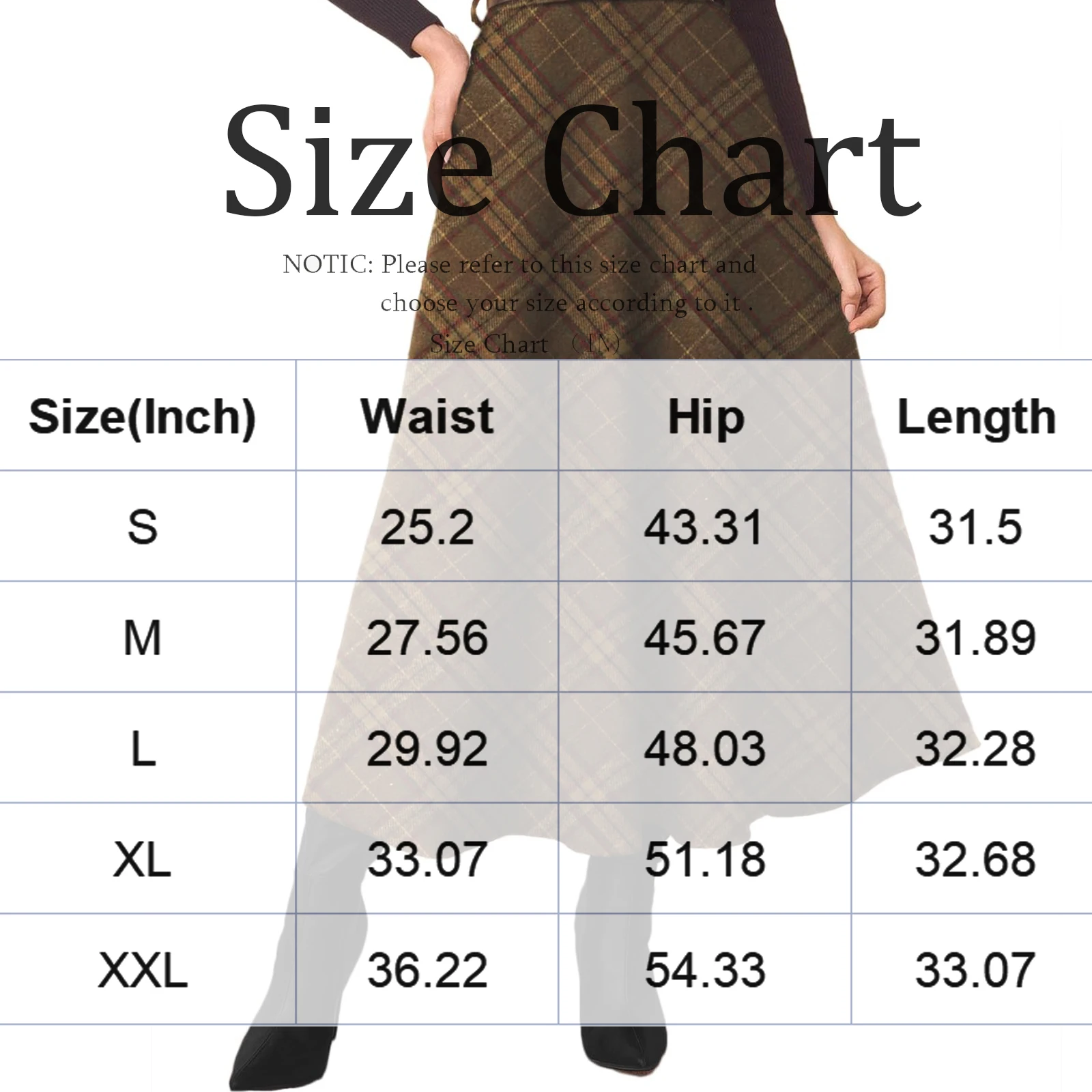 Women Flared Vintage High Waist A Line Tartan Skirts with Pockets Plaid Skirts Fall Winter Fashion Casual Long Skirt Faldas