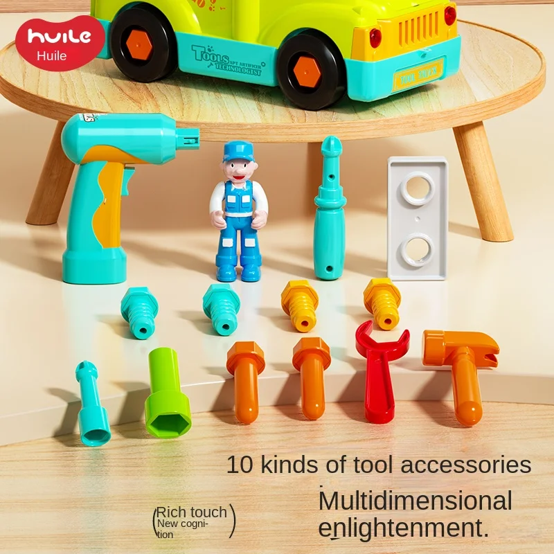 YY-Tournevis torsadé pour enfants, outils de jouets pratiques pour bébé, puzzle de camion pour garçon