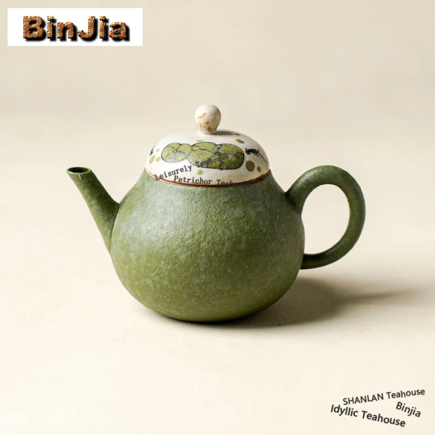 130ml Hand-painted Lotus Fish Pear-shaped Teapot Luxury Tea Infuser Pot Tea Soaking Kettle With Strainer Puer Cafes Collection