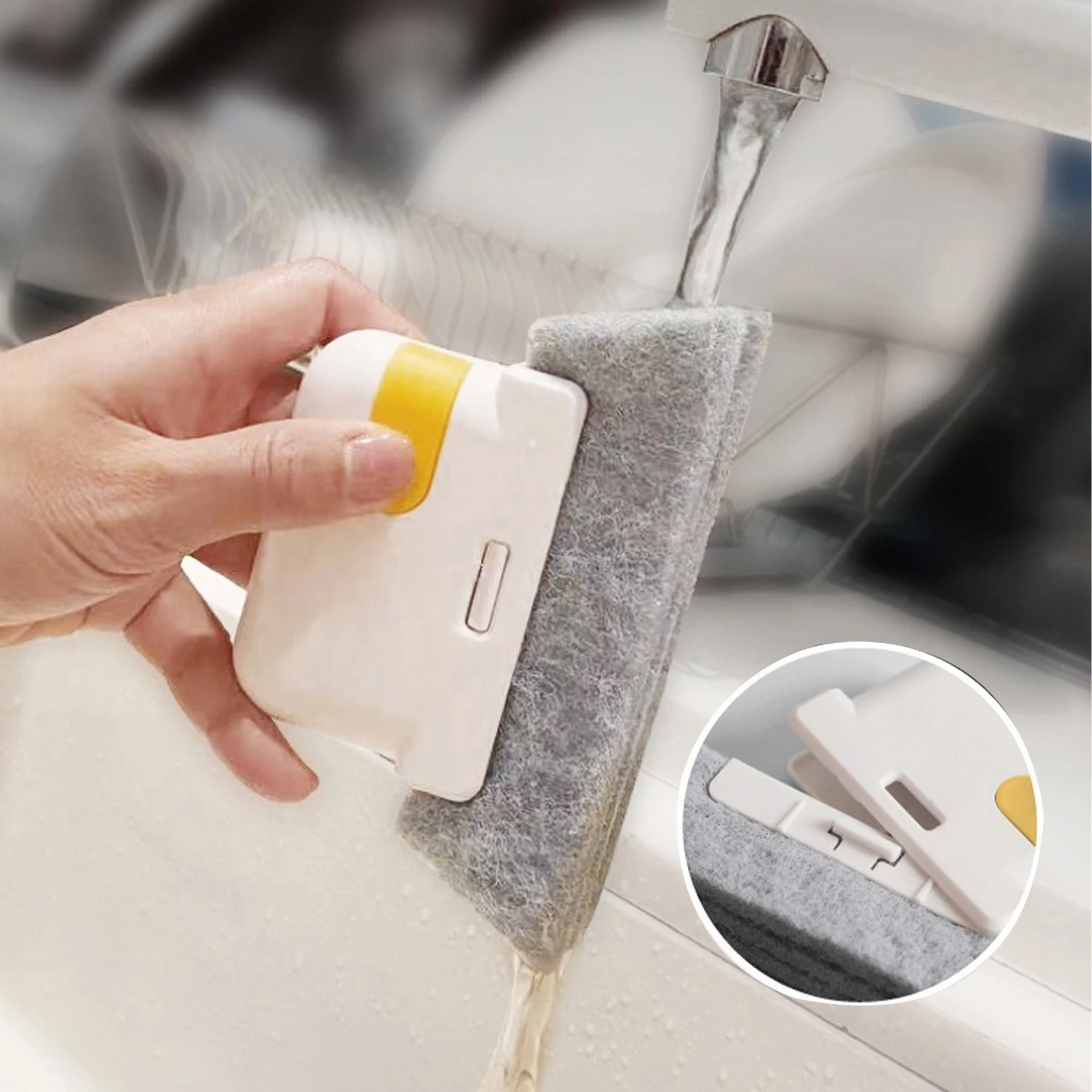 Groove Cleaning Brush Creative Window Cloth Window Cleaning Brush Windows Slot Cleaner Brush Clean Window Slot Clean Tools New