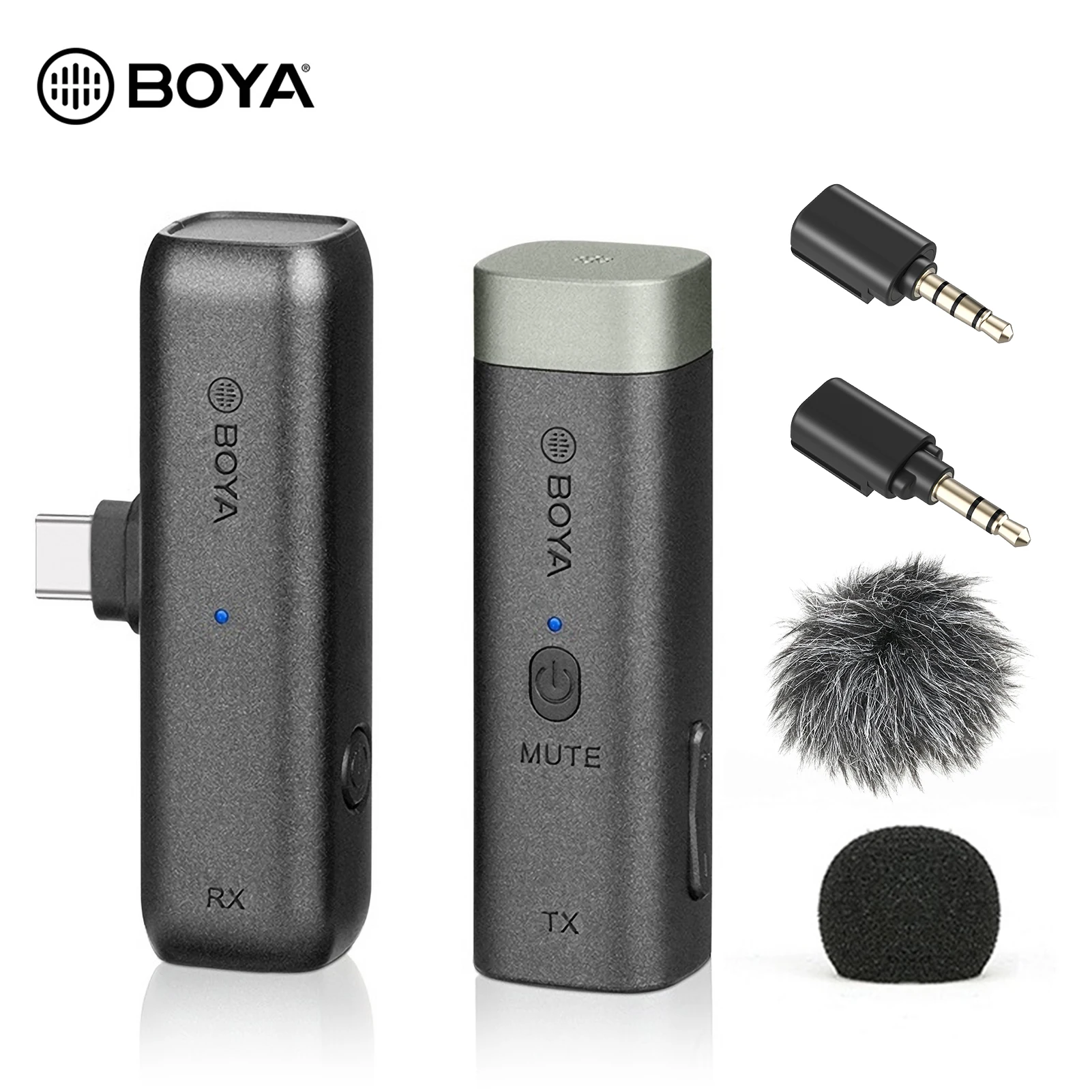 

BOYA BY-WM3U 2.4GHz Wireless Microphone Type-C Adapter for Android System for smartphones PC or DSLRs