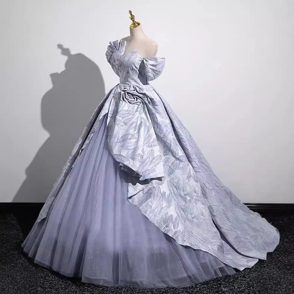 Robe de Soirée Légère et Luxueuse en Satin pour ixd'Anniversaire, Tenue de Bal en Tube, Mariage, Voyage