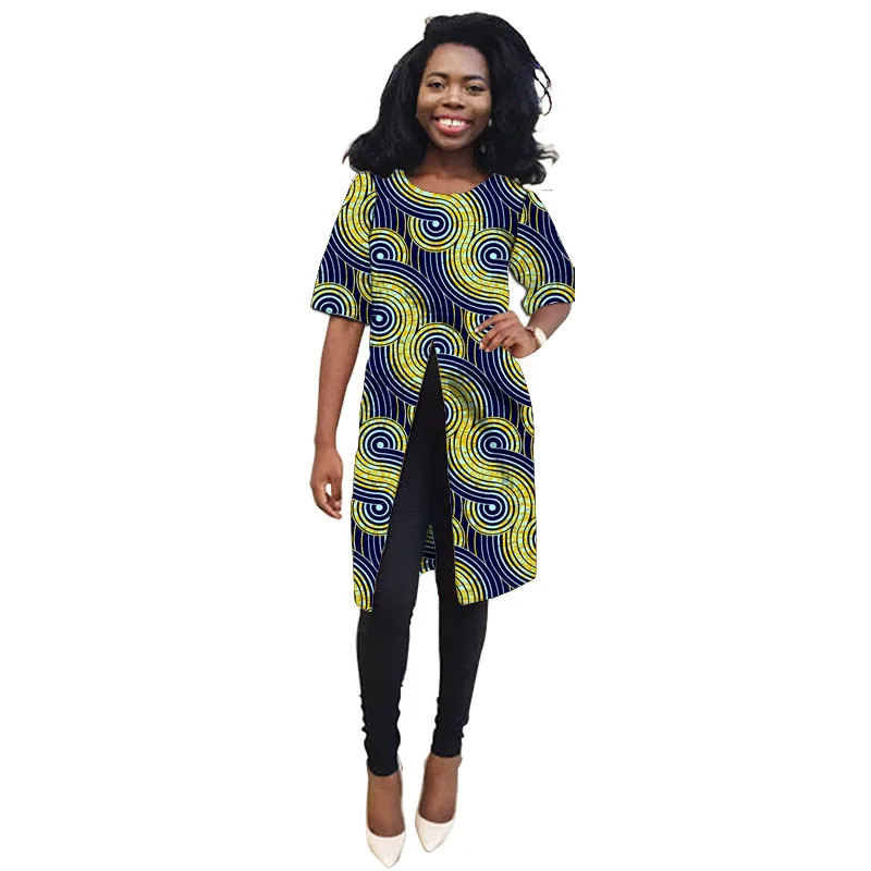 Half Sleeves Women\'s Sets African Fashion Ladies Outfit Colorful Print Female Evening dress