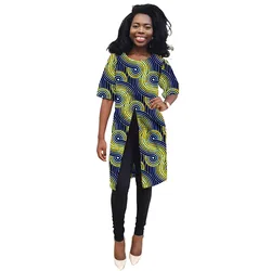 Half Sleeves Women's Sets African Fashion Ladies Outfit Colorful Print Female Evening dress