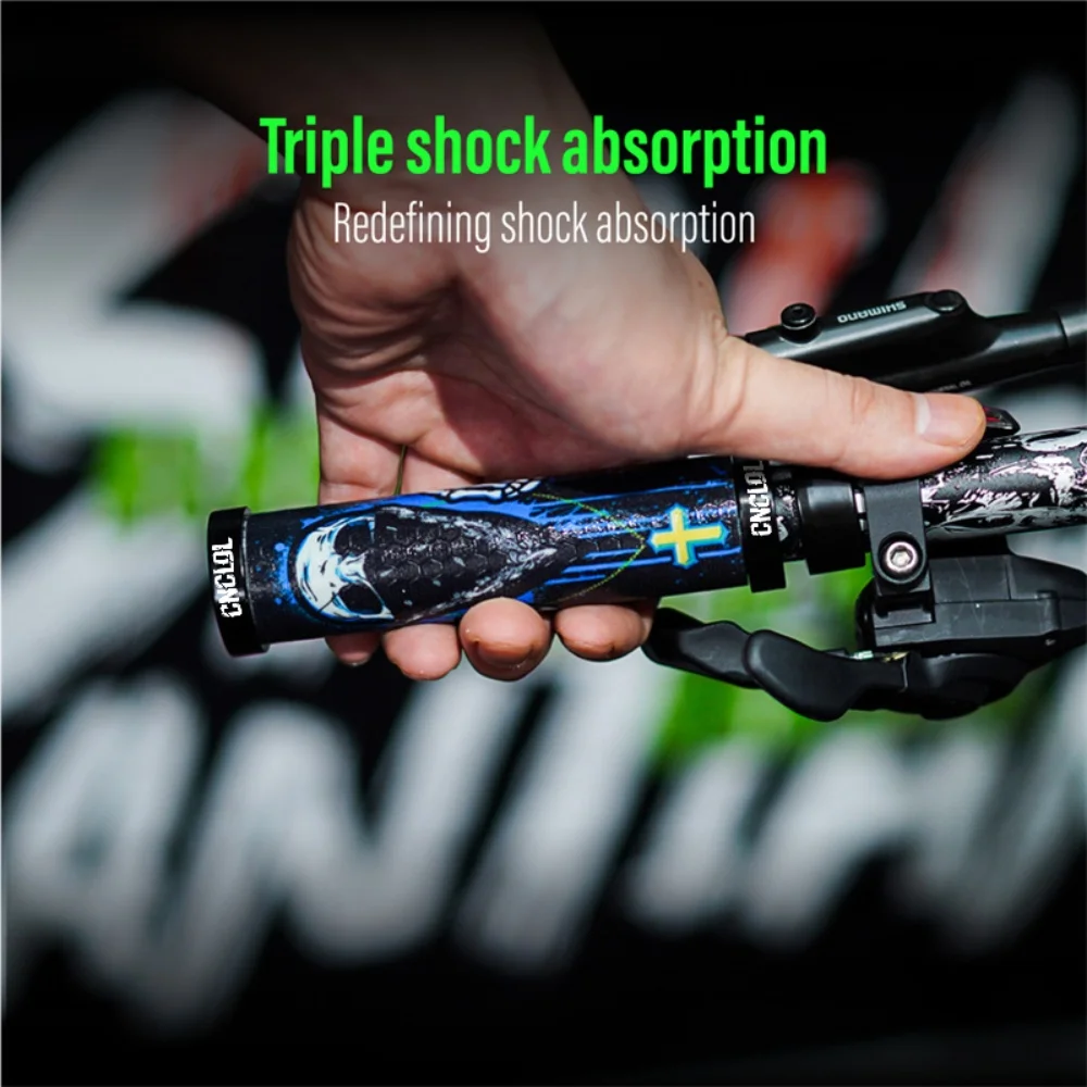 CNCLOL Bike Accessories Mtb Cuffs Bicycle Grips Lock On Handle Silicone Mountain Bike Grips Shockproof Cycling Handlebar Grips