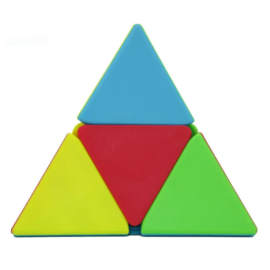 QIYI Speed Cube 2x2 Pyramid Cube Stickerless Magic Cubes Professional 2x2x2 Puzzle Educational Toys for Children