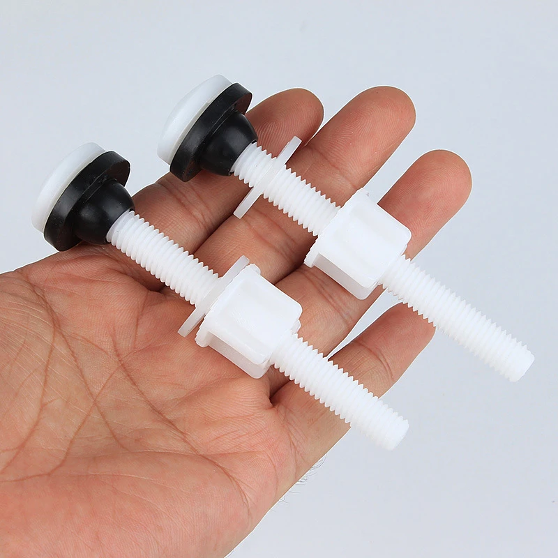 NEW Plastic Toilet Seat Hinge Repair Bolts + Fitting Screws +Washers Kit For Home Bathroom Accessories Toilet Cistern Seal Pan