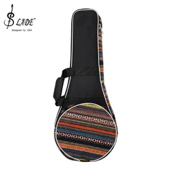 Mandolin Bag Case Mandolin Oxford Backpack With Adjustable Shoulder Strap Colorful Striped Handbag Stringed Instrument Gig Bag