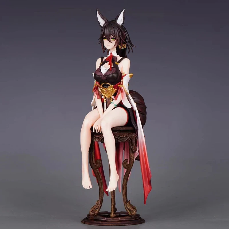 Nueva Figura de Anime de Tingyun de Honkai Star Rail en Postura Sentada, Chica Zorra, Modelo Coleccionable, Juguete en Caja, Regalo, Figurita Linda para Fans