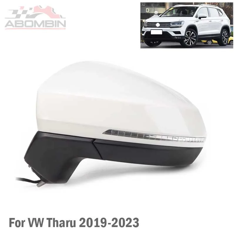 Zespół lusterka bocznego w drzwiach samochodu, lusterko wsteczne, do Volkswagen VW Tharu 2019 2020 2021 2022 2023, 6 PINÓW, składane ręcznie