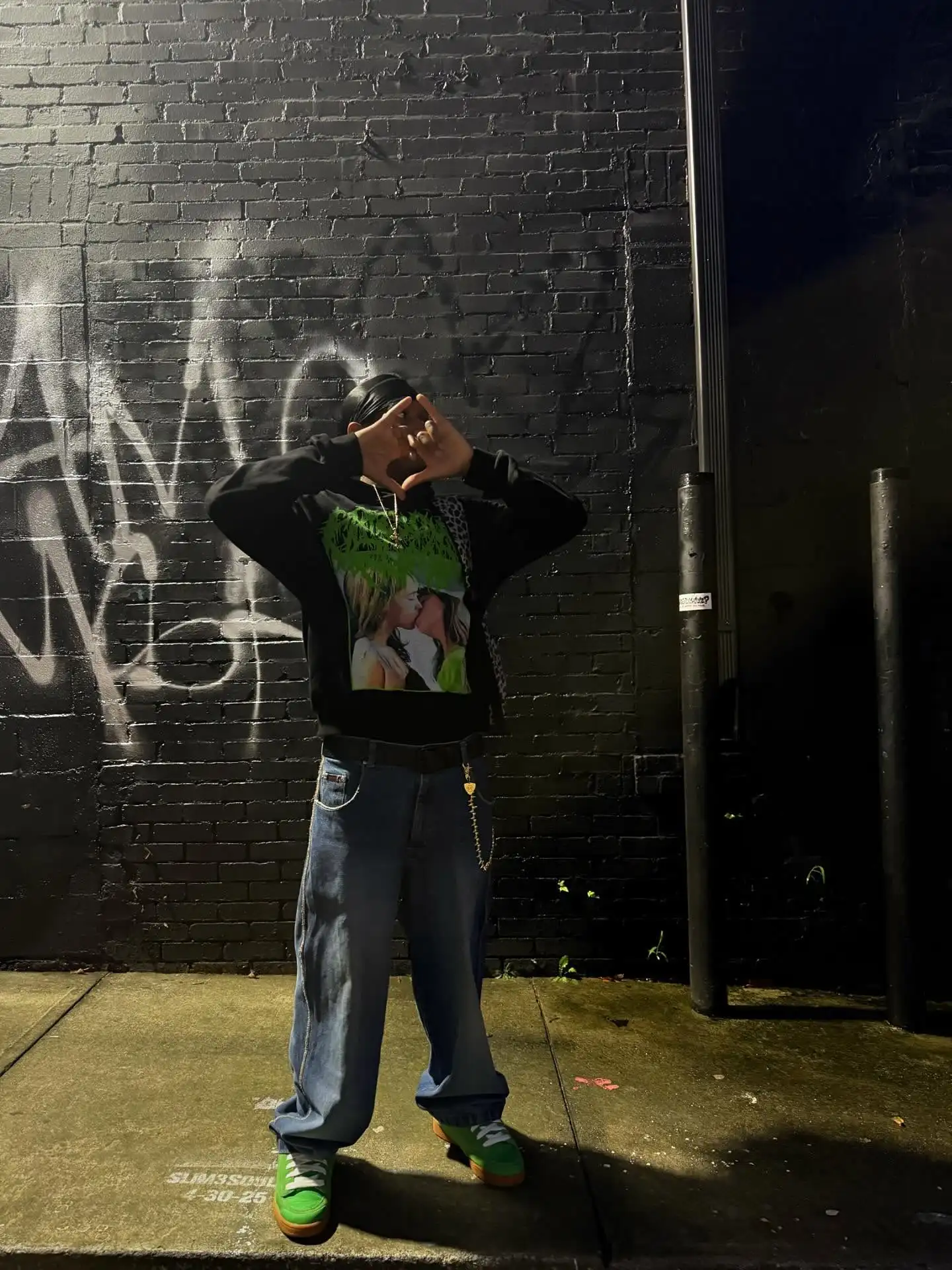 Harajuku Drolandmiller Groene Kus Hoodies Vrouwen Gothic Punk Streetwear Grunge Sweatshirt Oversized Hip Hop Hoodie Y2k Kleding