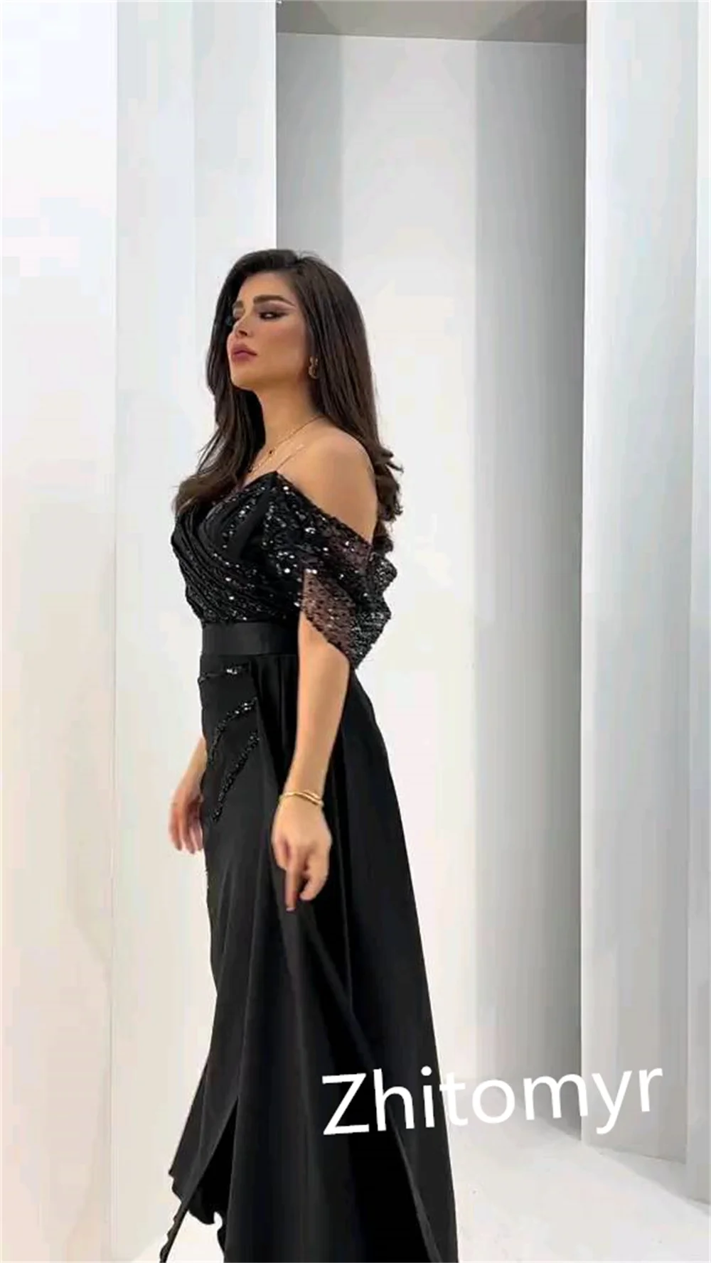 Prom Dress Saudi Arabia Classic Modern Style Formal Evening Off The Shoulder A-line Beading Satin Bespoke Occasion Dresses