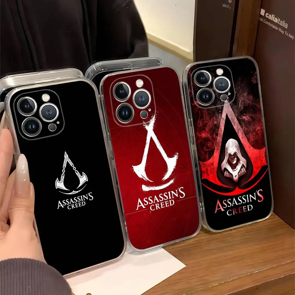 A-Assassin S-Creed Gaming Transparent TPU Phone Case For IPhone 17 11 12 13 14 15 16 Pro Max 16 Plus Cover