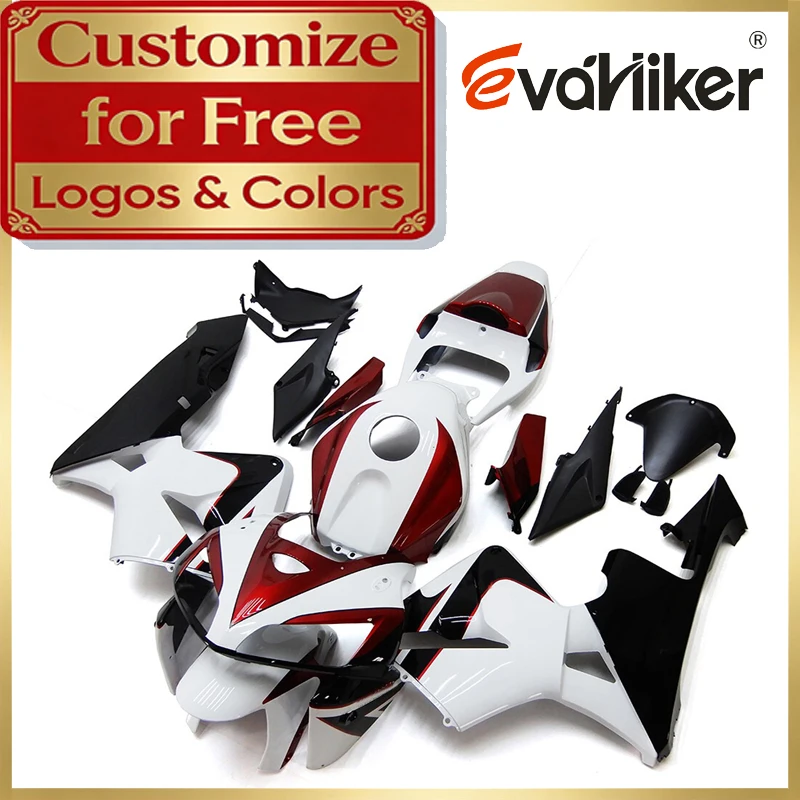 Injection Fairing Kit For Honda CBR600RR 2005 2006 white red black Motorcycle Fairing Custom Paint Color Motorcycle Bodywork Set