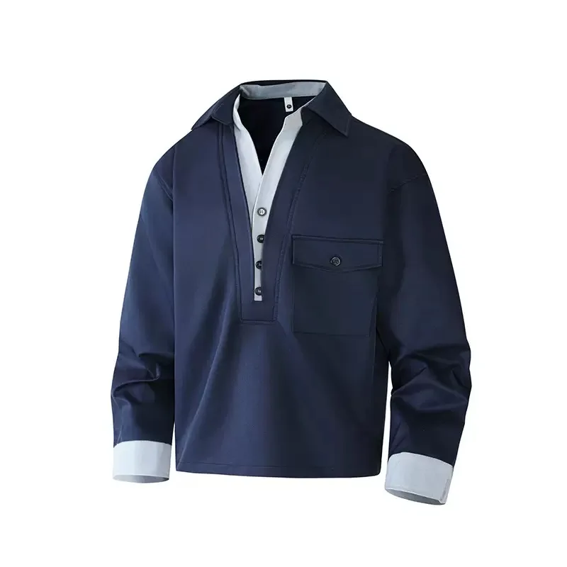 

Autumn and Spring New Style Trendy American Vintage Sweatshirt Men's Casual Loose Breathable Plus Size High-End Top M-2XL