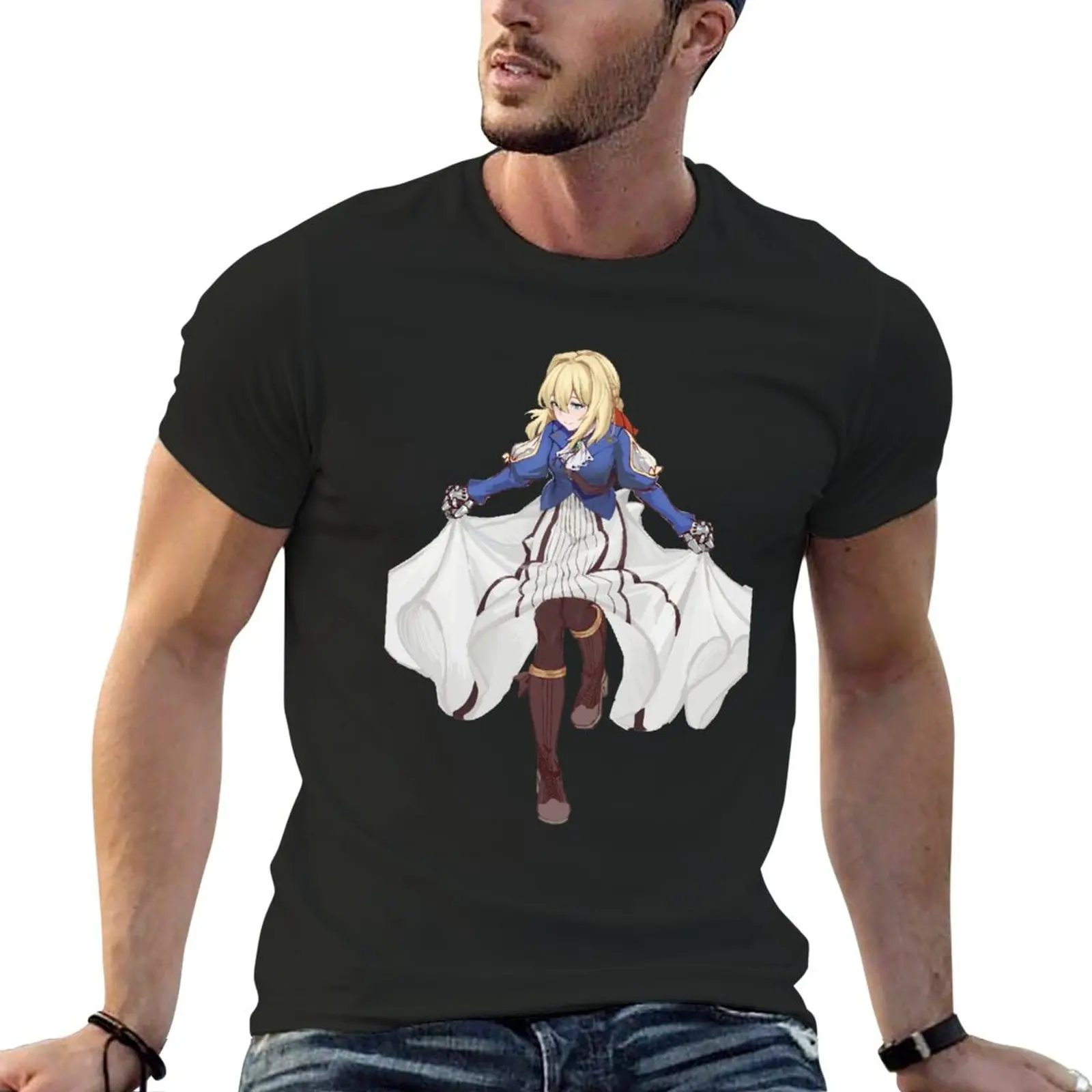 

New Violet Evergarden T-Shirt hippie clothes shirts graphic tees mens clothing