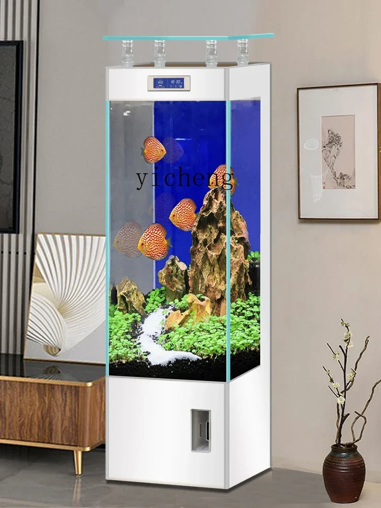 Ecological Fish Tank Aquarium Square Living Room Home Smart Small Fish Globe