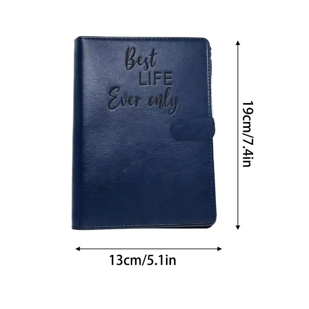 Passport Cover Holder Book Handbook PU Leather Notebook Holder for Women Men Adults Travelers for Work School Note Taking view 5