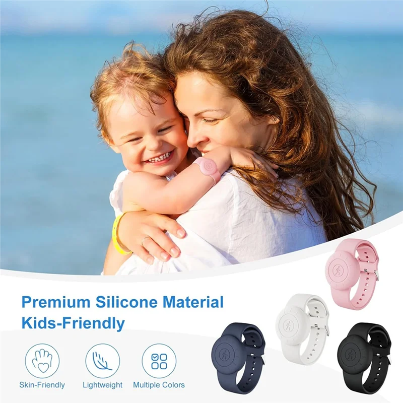 A14M 4 pezzi per cinturino Airtag per bambini custodia impermeabile in silicone braccialetto per bambini per cinturino per orologio Airtag
