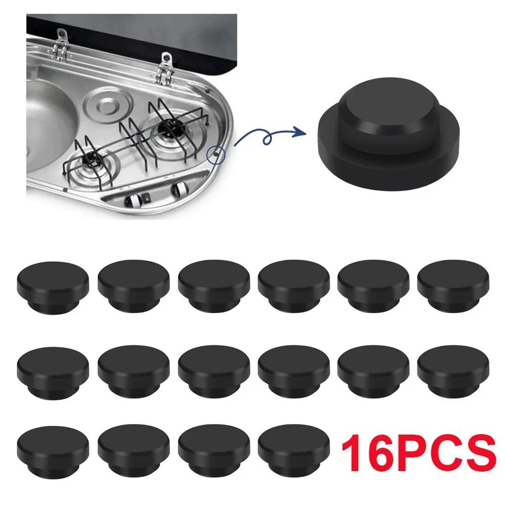 1set Rubber Plugs Protective Rubber Plugs Set  RV Kitchenware Gas Stoves Holder Rubber Cover Caps for Dometic Smev Thetford