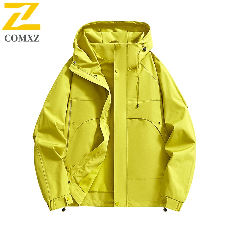 

Новинка 2025 года, мужская повседневная куртка, ветрозащитная, водонепроницаемая, износостойкая, дышащая куртка с капюшоном, ветровка для походов и кемпинга на открытом воздухе