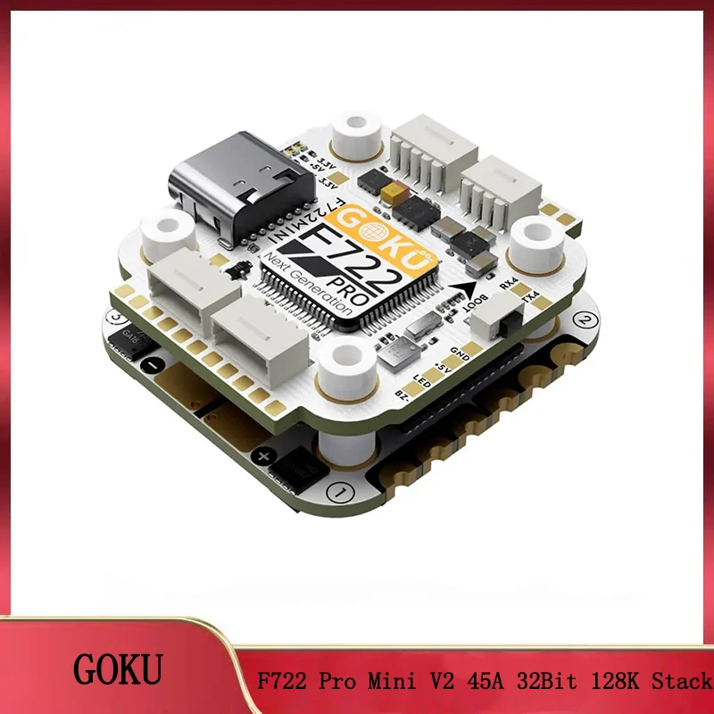 

GOKUGOKU F722 Pro Mini V2 Stack: 45A (AM32), 32Bit 128K, 20X20 Size, Plug&Play for O4/O4 Pro