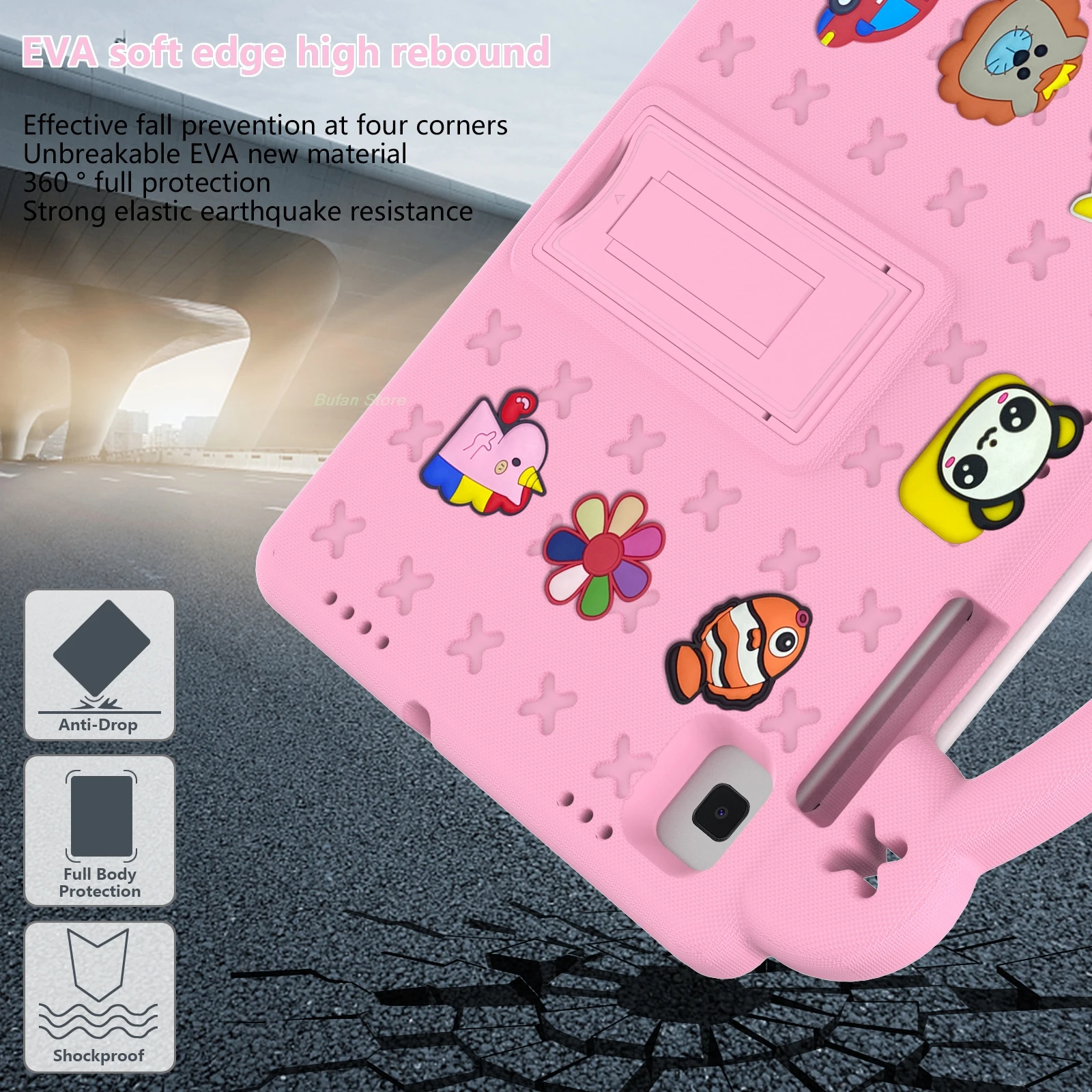 Case for Samsung Galaxy Tab A8 10.5 coque A7 T500 Lite 8.7 T220 A 10.1 T510 8.0 S6 Lite 10.4 P610 kids safe tablet cover funda