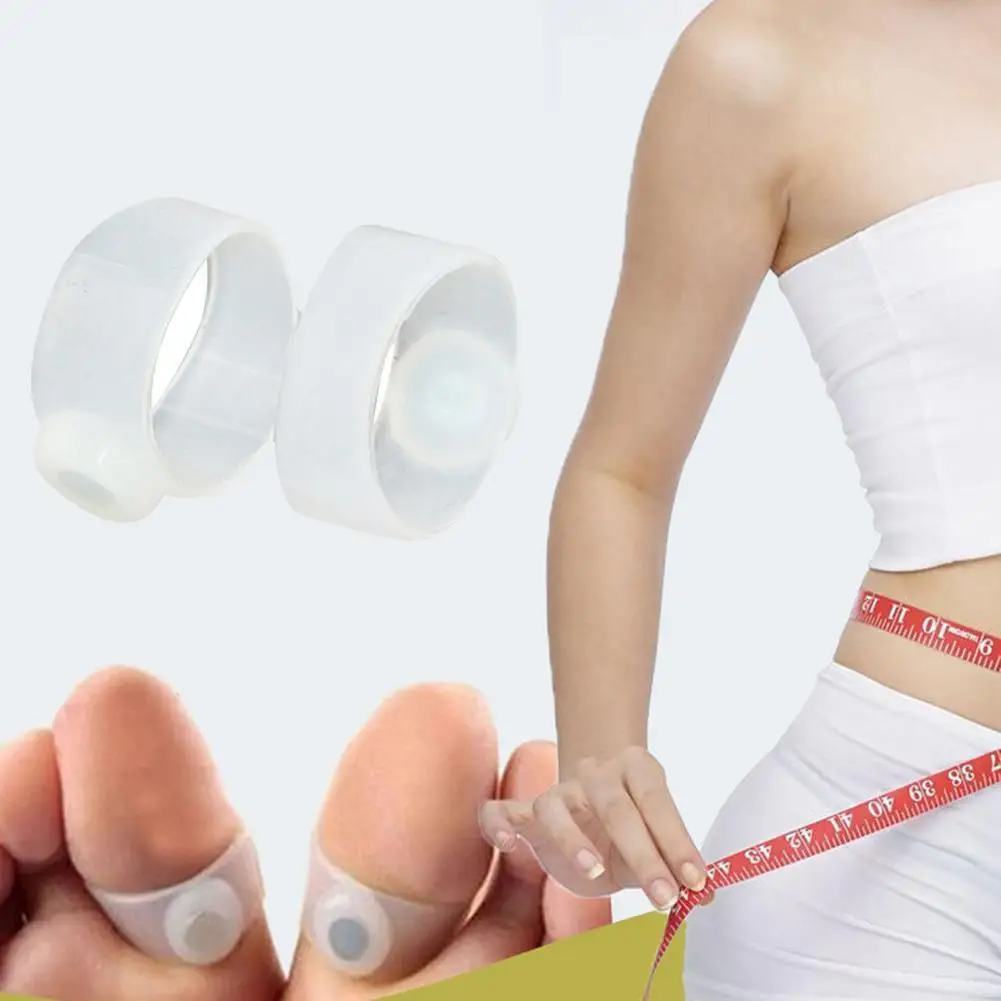 2pcs/Pair Magnetic Therapy Toe Rings Lose Weight Burn Fat Slimming Feet Massager for Toe Correction Accessories