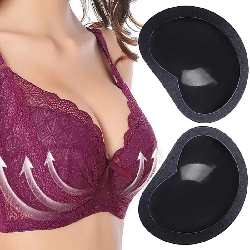 Self Adhesive Silicone Invisible Push Up Bra Strapless Backless Bust Lift Pads Thick Nipple Cover Reusable Women Wedding