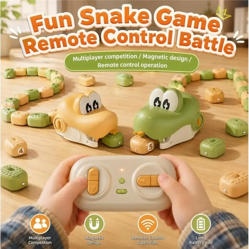 Remote Control Greedy Snake Magnetic Swallowing Snake Remote Control Car Duel For Parent Child Interaction