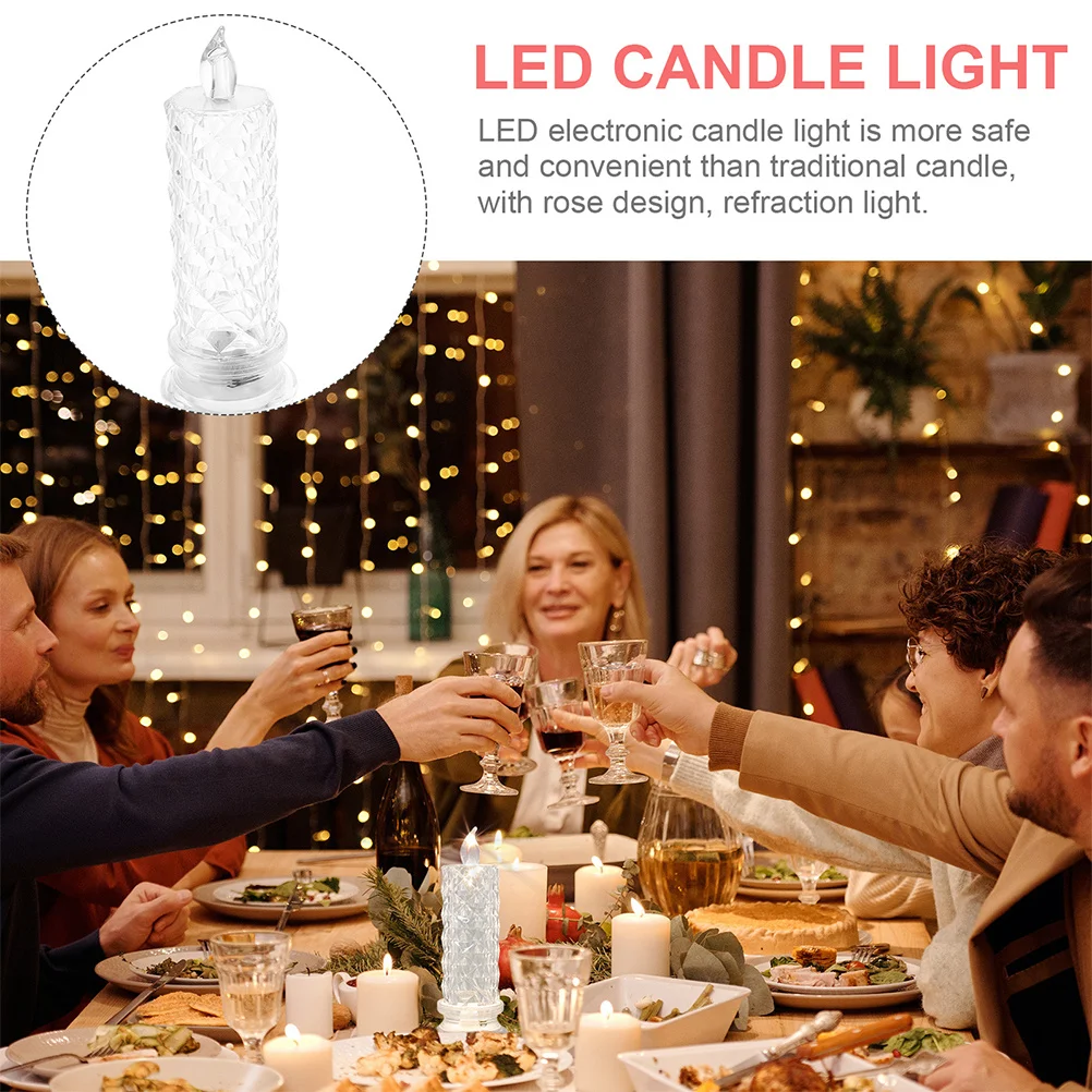 Velas eléctricas sin llama, luz romántica para el Día de San Valentín, dormitorio, decoración del hogar, velas eléctricas, 2 uds.
