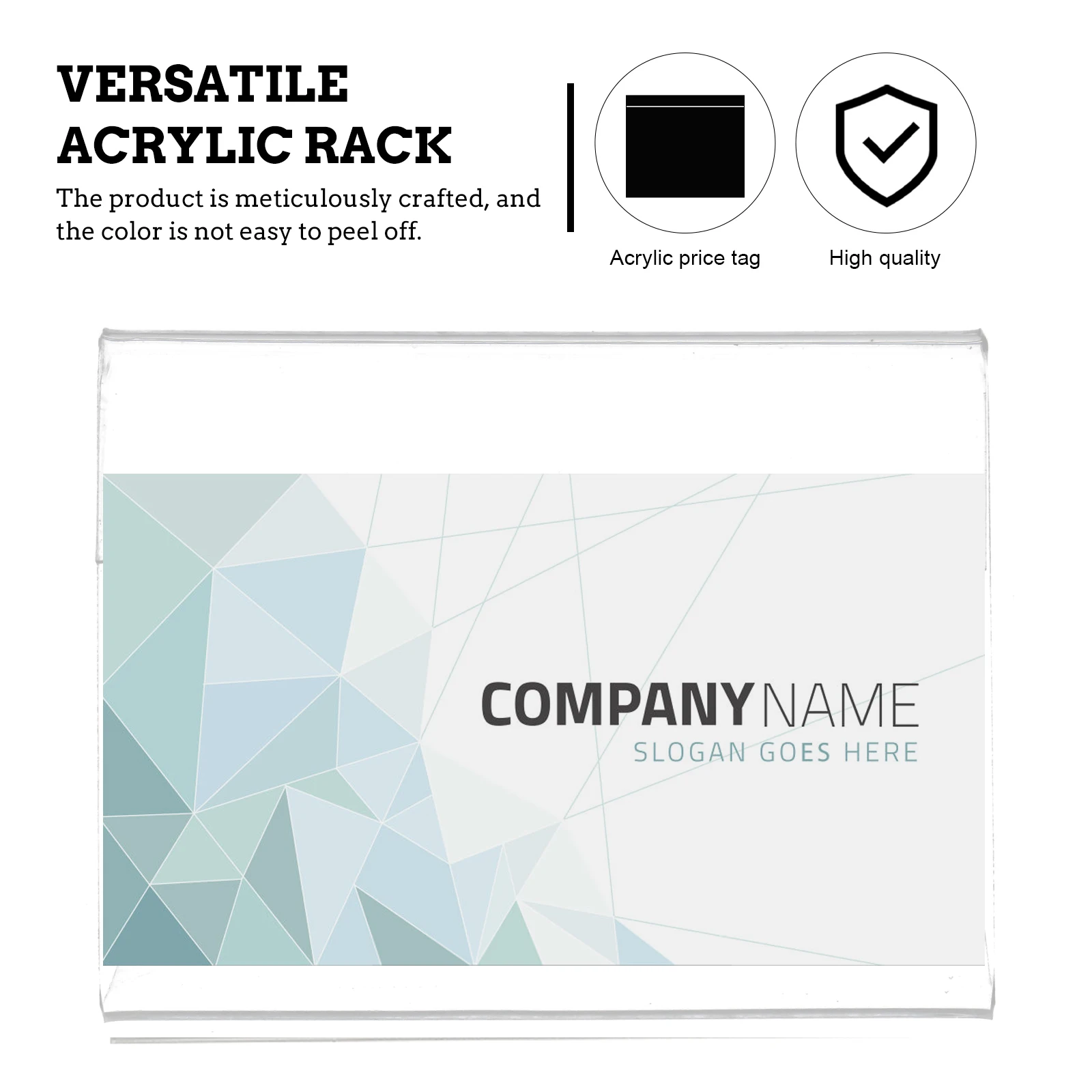 

5pcs L Shaped Acrylic Price Holder 75x55mm Sign Stand Display Rack Reusable Desktop Storage Lightweight Clear for Store