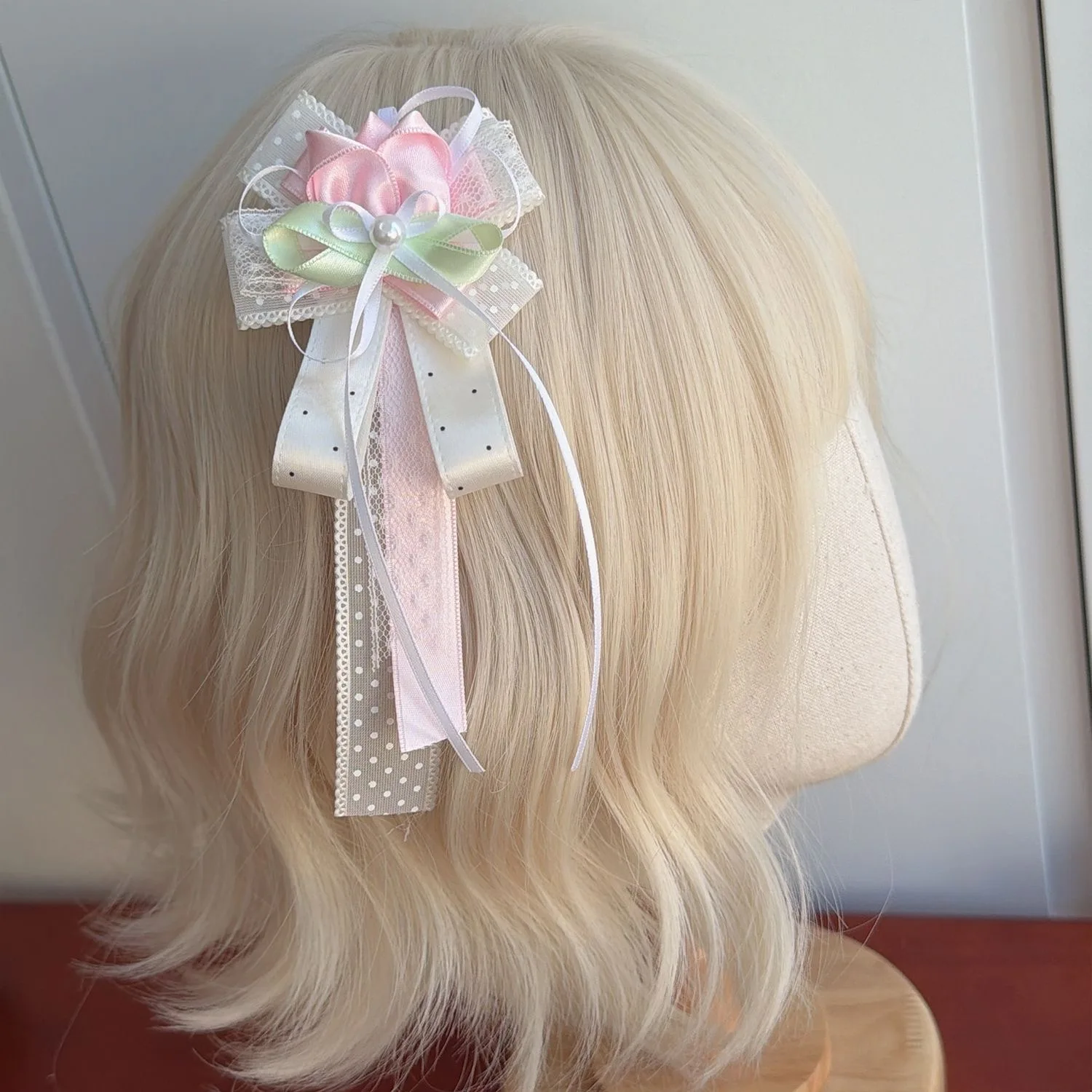 【1pcs】cute core hair clip y2k accessories woman accessories hair bows for girls Lolita hair buckles Japanese style JK satin