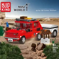 Mini Car FIAT 126P Outdoor Adventure MOC MouldKing 24074 Model 393PCS Splicing Assembly Building Blocks Brick Puzzle Toys Gift