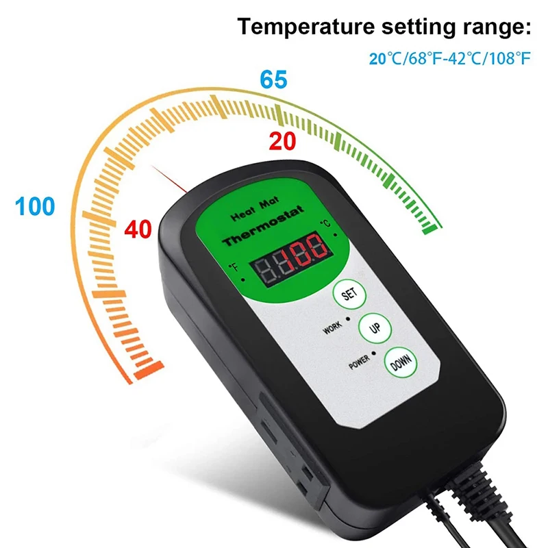 Temperature And Humidity Control Regulator 220V Instrument Digital Sensor Heating Pad Crawler Controller Garden Plant
