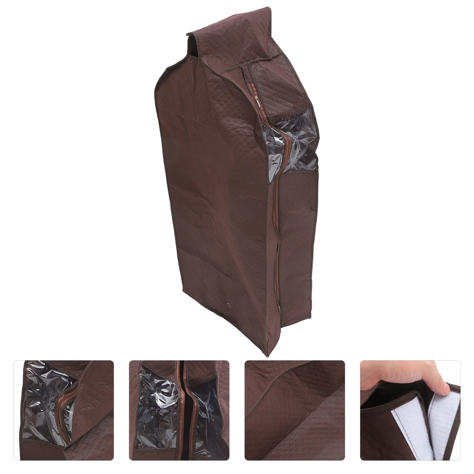 

Органайзер для одежды 420D нейлоновая сумка для хранения из ткани Оксфорд большого размера кофейного цвета пыленепроницаемый чехол для одежды для костюмов, рубашек, пальто