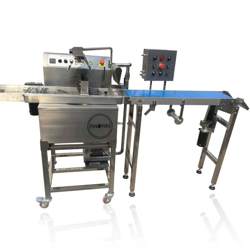Top Sale Commercial Black White Chocolate Coating Machine for Candy Peanut Nuts 8/15/30/60kg Chocolate Enrobing Machine