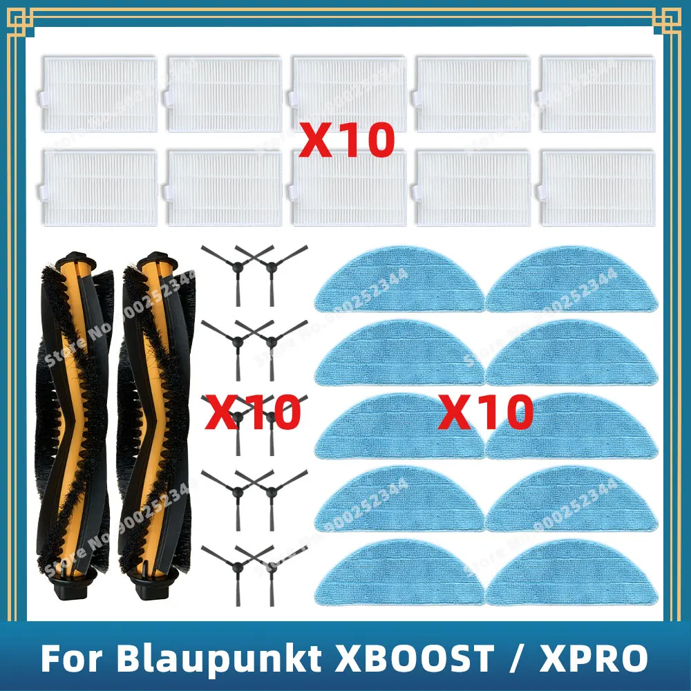 Compatible For Blaupunkt Bluebot XBOOST / XPRO Replacement Parts Accessories Main Side Brush Hepa Filter Mop Cloth