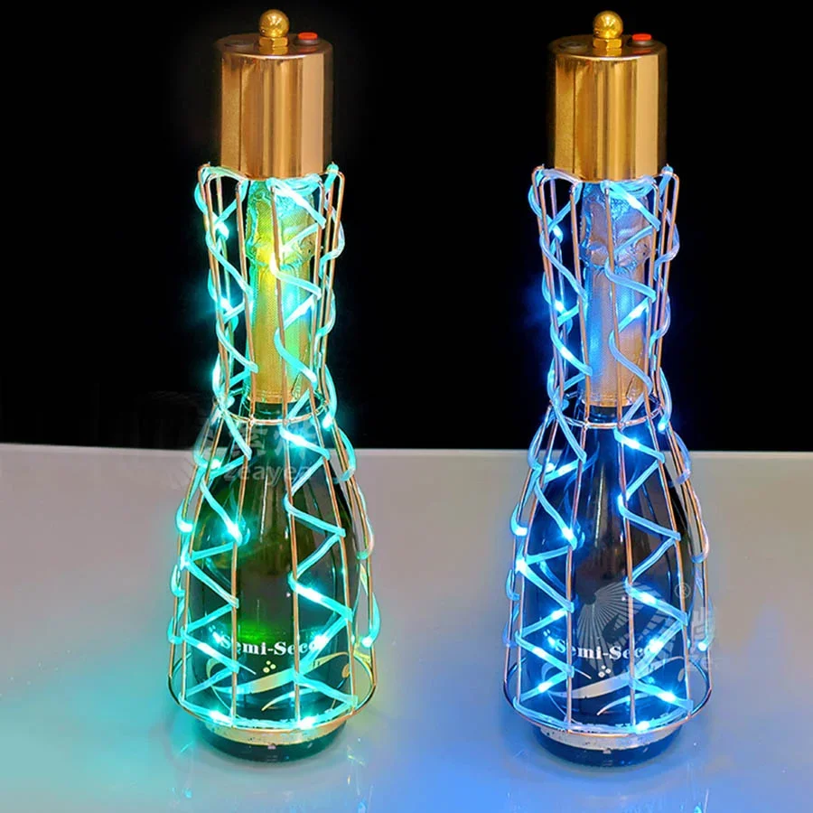 Stainless Steel VIP Champagne Wine Bottle Service Glorifier Champagne Glorifier Display VIP LED Bottle Presenter