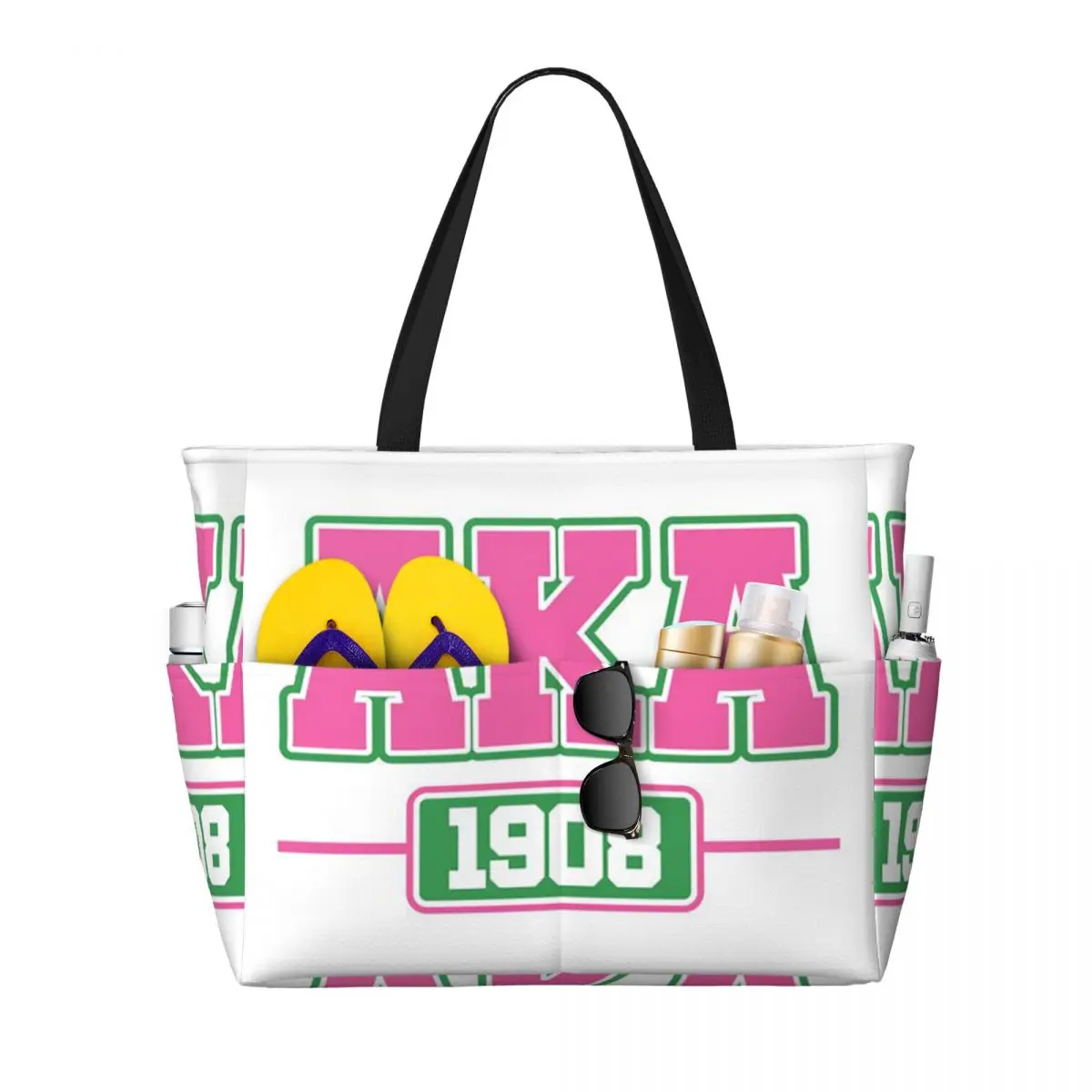 

AKA Sorority Beach Tote Bag Sport Gym Yoga Duffle Large Tote Bag Women Travel Bag Fitness bag