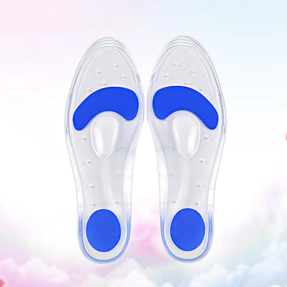 Silicone Insoles Sports Shoe Cushions Foot Care Massager S Relieves Pressure Enhances Motion Control Durable Practical