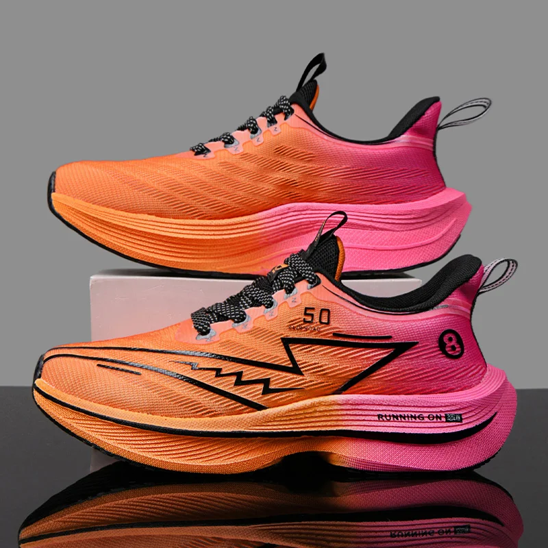 Nowe męskie buty do biegania z płytą węglową miękka poduszka amortyzujące buty sportowe tenisówki typu uniseks lekkie antypoślizgowe buty treningowe